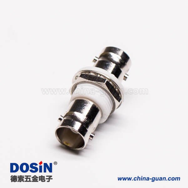 bnc转接头母转母穿墙直式接PCB板连接器 bnc转接头母转母穿墙直式接PCB板连接器